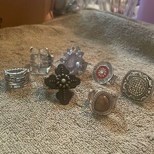 Stretch rings LOT, Vintage 7 stretch ringsgs excellent shape.7RingzsONEMONEY